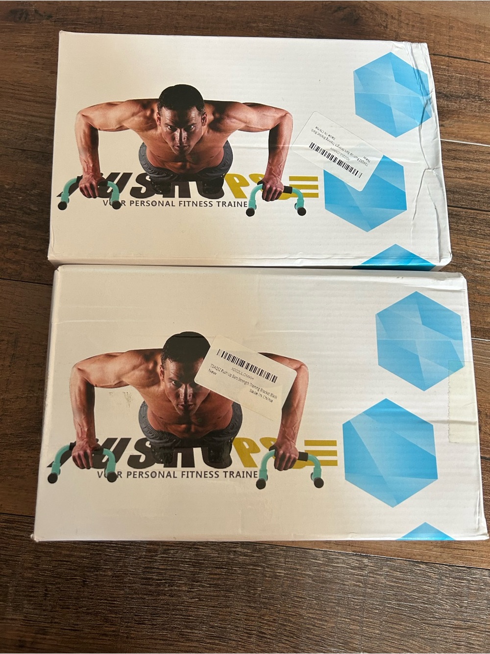 2 sets of Men's Push-Up Bars Workout Handles - Black
